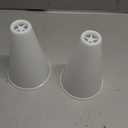 2 Pcs White Plastic Cheer Megaphone for DIY Party Accessory for School Outdoor Activities Party Favors Sports Match Game (White)