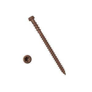 Coated Composite Deck Screws #10 x 2-3/4, Self Tapping Wood Screws and Deck Screws with Torx T20 Star Drive, Type 17 Point, Flat Head, 1 Free Bit Included (Brown, 75), by YYL FASTENER