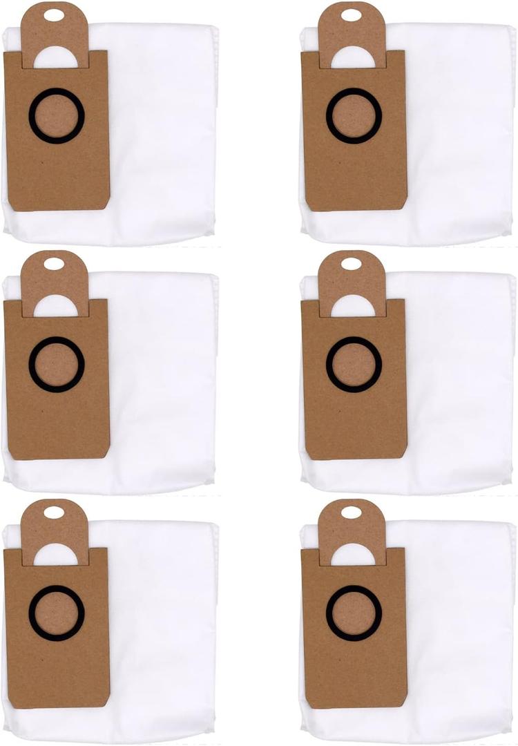 6 Pack Dust Bags for iHome AutoVac Nova Self Empty Robot Vacuum Replacement Accessory Parts