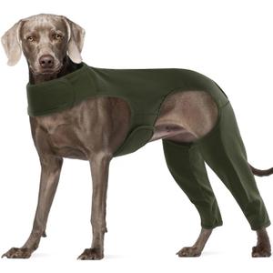 ROZKITCH Dog Rear Leg Wound Cover Rear Legs, Pet Sleeve to Prevent Licking Wound Elbow Protector, Dog Recovery Suit Cone Collar Alternative for Sprain ACL CCL Arthritis Joint Care Green 3XL (3XL(Back Length:27.5"Leg Length:15.7")