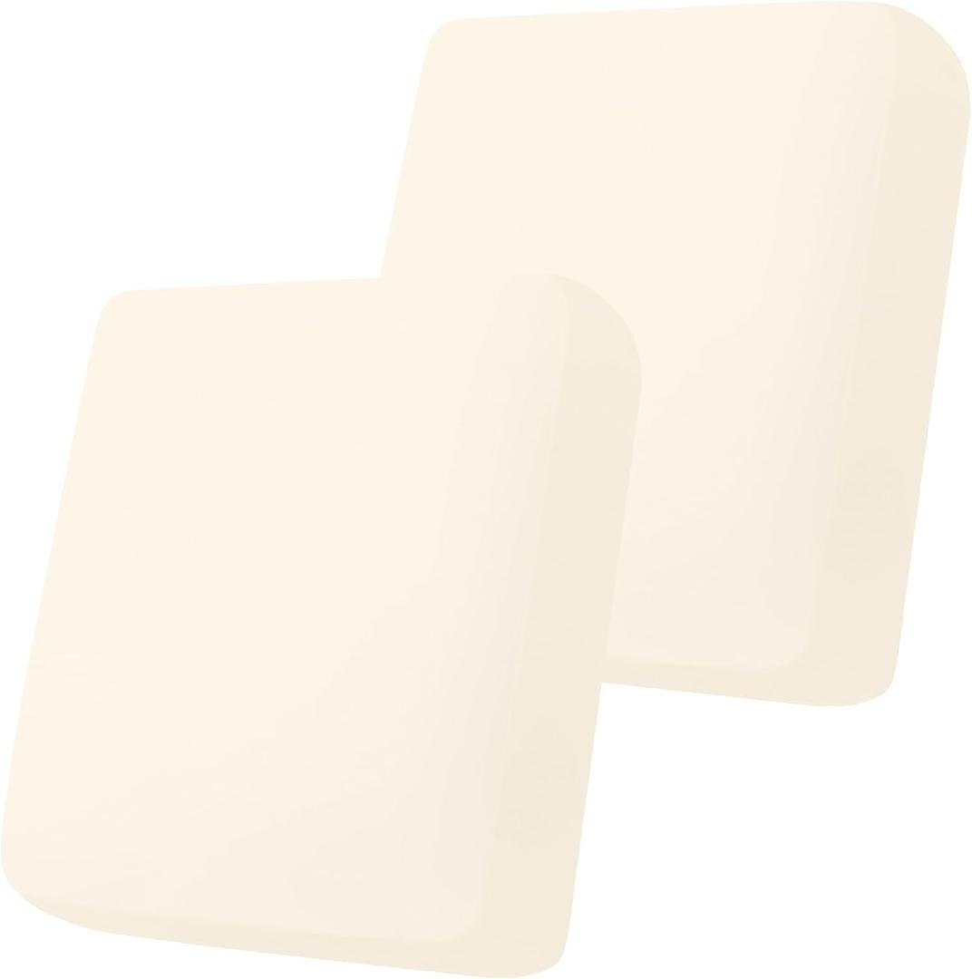 Smiry Printed Couch Cushion Covers, Stretch Soft Couch Covers for Sofa, Washable Non-Slip Sofa Slipcover Furniture Protector for Indoor and Outdoor (2 Pack, Cream)