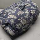 Fringe Studio INDIENNE Coastal Blue 29" W x 24" D x 9" H Medium Round Cuddler 100% Cotton Canvas Exterior, Machine Washable, PetShop Collection (215016)