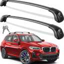Wonderdriver 330lbs Lockable Roof Rack Cross Bars Compatible with BMW X3 G01 2018-2026 (Not for G45), Heavy Duty Aluminum Roof Rails Crossbars Black Rooftop Cargo Carrier