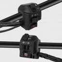 HiSport Black Universal Aluminum 7/8" 22MM Motorcycle Switch Handlebar Motorbike Horn Turn Signal Headlight Control Buttons