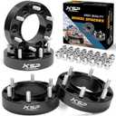 KSP 6X5.5 Wheel Spacers Fit for Tacoma 4runner, 1.5 inches Forged Hub Centric Adapters Kits with Extended Open Lug Nuts fit 6 Lug Wheels Without Locking hub, Package of 4 (6061 T6 Aluminum Black)