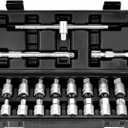 BILITOOLS 23-Piece Drain Plug Socket Set, 3/8" Drive Oil Drain Plug Key for Back Axle, Differential, Gearboxe & Engine Oil Sump
