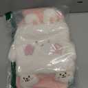 Rubber hot Water Bottle Cute Pink Bunny Plush with Cover, Warm Compress Menstrual crampbest Period Pain Relief, Winter Home Essentials Rabbit Christmas Gift (Pink and White)