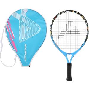 Kids Tennis Racket for Girls & Boys - 23 inch Youth Tennis Racket, Includes 420D Nylon Shoulder Strap Bag (Graffiti Blue)