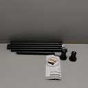 YNL Matte Black Shower Curtain Rod 36-84 Inch(3-7ft), No Slip No Drill Stainless Steel Spring Tension Curtain Rod, No Rust Shower Rod Adjustable For Bathroom Window Bedroom