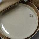 TheTerra Ceramic Dinnerware Sets for 8, 24 Pieces Porcelain Lightweight Plates and Bowls Sets, Scratch Resistant Dish Set, Oven & Microwave & Dishwasher Safe, Cappuccino