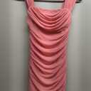 PRETTYGARDEN Womens 2026 Summer Off The Shoulder Dress Ruched Bodycon Sleeveless Split Cocktail Party Maxi Dresses (Pink, S)