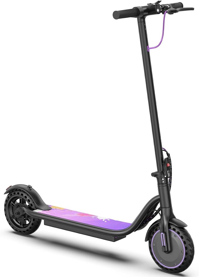 Electric Scooter, 350W/500W Powerful Motor, 15-31 Miles Range, 8.5"/10" Tires, 19/22 MPH Max Speed, Commuting Electric Scooter with Dual Suspension, E-Scooter with Dual Braking System