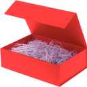 Rsgift Red Gift Box, 11x7.8x3.5 Inches, Magnetic Closure, for Birthday, Wedding, Father's Day, Graduation, Christmas, Thanksgiving