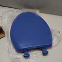 Bemis 7B1200SLOWT 364 Toilet Seat will Slow Close, Never Loosen and Easily Remove, Elongated, Plastic, Colonial Blue