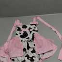 ODASDO Baby Girls Cow Print Tulle Tutu Romper Dresses with Headband First Birthday Party Cake Smash Outfit Photo Shoot 6-12 months