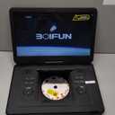 17.5" Portable DVD Player with 15.6" Large HD Screen, 6 Hours Rechargeable Battery, Support USB/SD Card/Sync TV and Multiple Disc Formats, High Volume Speaker, Black