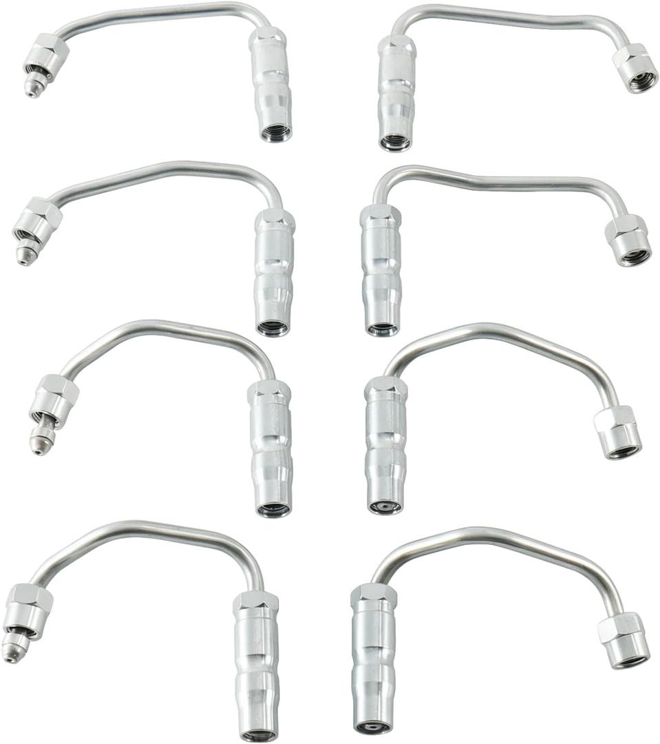 Fuel Injector Lines Set 8PCS Compatible for Chevrolet Silverado 2500 HD/3500, for GMC Sierra 2500 HD/3500, 6.6L LB7 Duramax Diesel 2001-2004,Replace 97188720 97188721 97188722 97188723