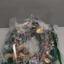 20 Inch Christmas Wreath - Christmas Front Door Wreath Ornament with LED Lights Pinecone Berries Artificial Pine Garland for Party Table Fireplaces Porch Walls New Years Home Decor