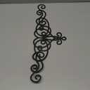 Zhengmy 15.7 x 5.5 Inch Rustic Metal Scroll Wall Art Decor Black Wrought Iron Wall Decor for Home Living Room Bedroom Doorway Over Bed/TV Long Narrow Hanging Ornaments