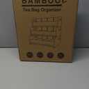 Wisuce Tea Holder for Tea Bags Organizer - Black Bamboo Tea Organizer for Tea Bags 3-Tier Stackable Wall Mount Large Capacity Tea Storage Box to Pantry Countertop Kitchen Office