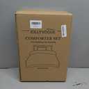 JOLLYVOGUE King Size Comforter Set, Soft Reversible Bedding for All Seasons, 3 Pieces Down Alternative Bed Set Includes 1 Lightweight Comforter (104"x90") and 2 Pillow Shams (20"x36"), Beige & Ivory