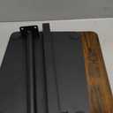 Side Table Sofa Tray for Couch Heavy Metal Base Swivel/Adjustable Height, Sofa Bed Bathroom Study TV Tray C Shaped End Table Food Snack Trays for Eating (11.8*15.7 in, Brown)