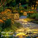 Heavy-Duty Hummingbird Solar Lanterns, Vintage Solar Lights Outdoor Waterproof Garden Decor, Hanging Lights for Yard, Patio, Backyard, Porch