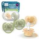 Philips Avent Ultra Soft Pacifiers - Orthodontic Design, for Babies 6-18 Months, Flexible Shield, Silicone Symmetrical Nipple, BPA-Free, 2 Sterilizing Cases, 1 Piece, SCF091/52