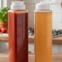 NiHome No Drip Honey Dispenser, 10 oz BPA-Free - Superior Leak-Proof Design Ensures Precise, Mess-Free Pouring with a Simple Squeeze. Perfect for Honey, Syrup, Ketchup & More(2PCS)