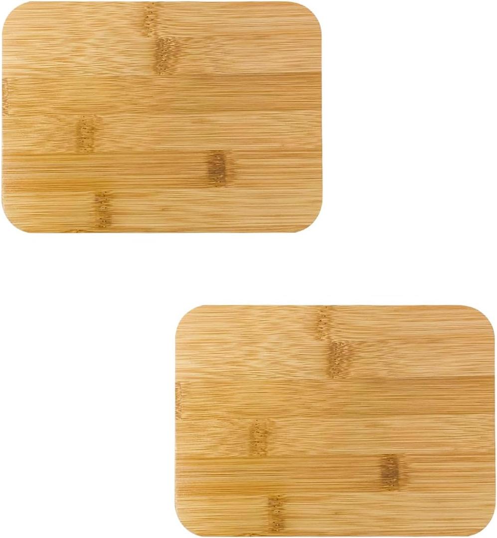 2 Pack Rectangle Replacement Lid for Pyrex - ONLY Compatible with Pyrex 7210 PC 3 Cup Food Storage Container Bowl,Bamboo Wooden Lids Freezer Dishwasher Microwave Safe (Container Not Included