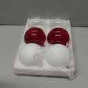 Soaoo 6 Pcs Red Christmas Hand Blown Glass Ball Ornaments 3.15 Inch Vintage Glass Balls Tree Ornaments Pendants Ball Baubles Decorations for Xmas Tree Hanging Indoor Party Garden Decor