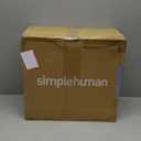 simplehuman 10 Liter / 2.6 Gallon Butterfly Lid Bathroom Step Trash Can, White Steel
