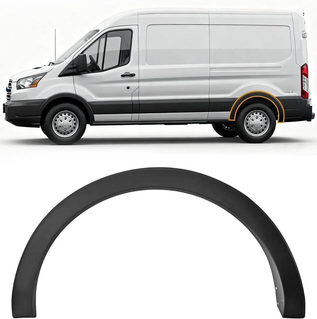 Rear Driver Side Fender Trim Compatible with 2015-2023 Ford Transit 150 250 350 350HD Rear Left Door Molding Fender Flares CK4Z61280K97AC
