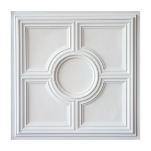Old Fashioned Ceiling Tiles Decor Wall Panels 24"x24" PVC PL37 white matte 10pcs