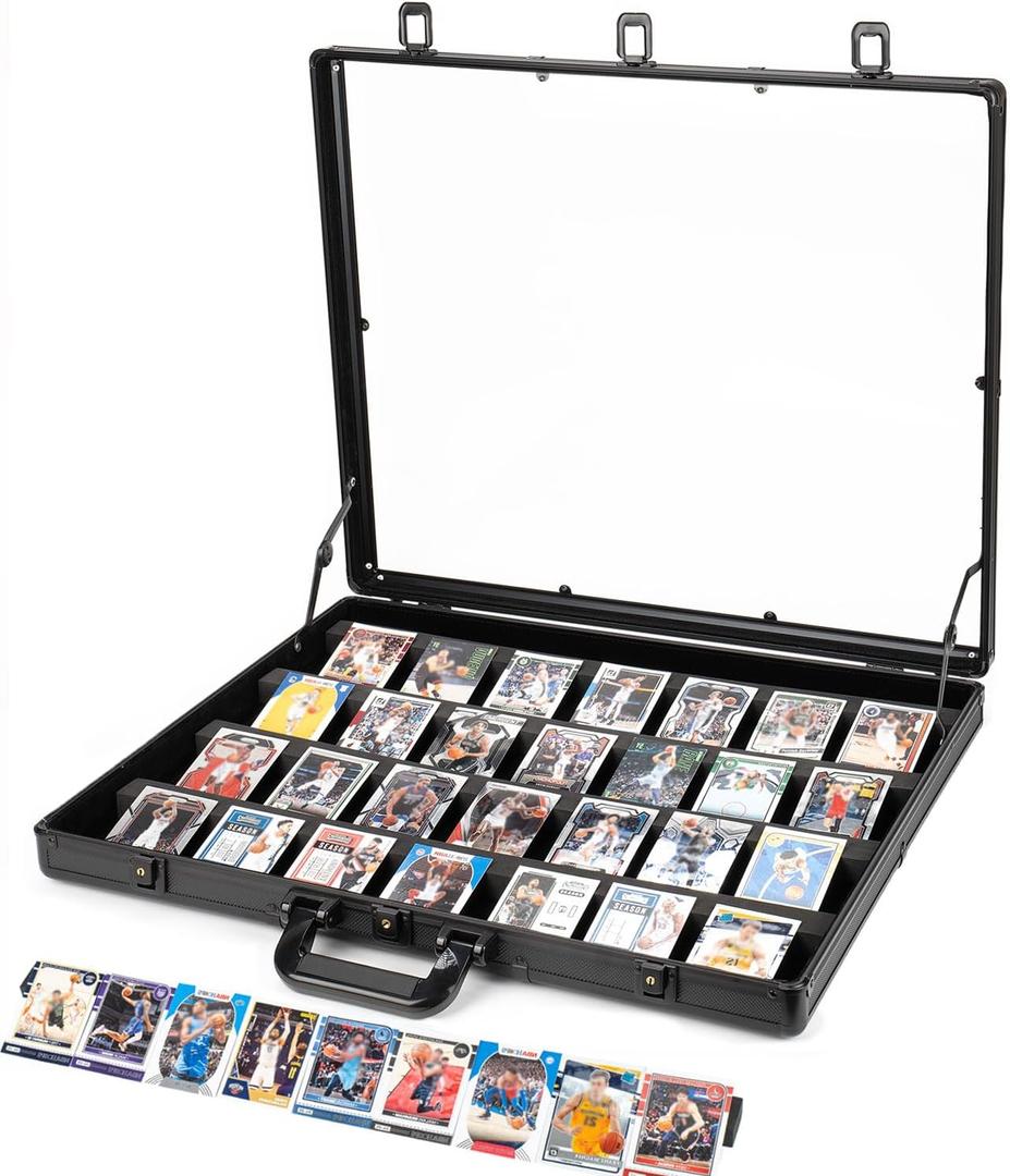Aluminum Trade Show Display Case – 24"x20" Trading Cards Tabletop Showcase