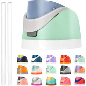 Replacement Lid for Owala Freesip, Compatible with Owala Cup 16oz 24oz 32oz 40oz, One Button Water Bottle Top Lid Replacement Accessory and Straws, Leakproof, BPA-Free