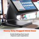 MUNBYN 17-inch POS-Touch-Screen-Monitor, Multi-Touch Monitor, 400 nits True Flat Seamless Capacitive LED, VGA/HDMI Input for Office, POS, Restaurant, No Driver Required