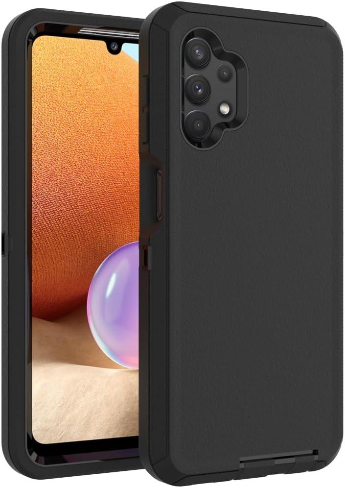 Case for Galaxy A23, Heavy-Duty Tough Rugged Shockproof Drop Protective Cover Cases for Samsung Galaxy A23, Black