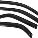 Acrylic Slim Style 4pcs Window Visors Rain Sun Windshields for Acura for MDX 2001-2006 Front Rear Left Right Smoke/Tinted Tape on/External-Type WD-AMDX01