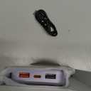 Portable Charger, 10000mAh PD20W USB C Fast Charging Power Bank with Built-in Cables and AC Wall Plug, Smart LED Display Travel Essentials Battery Pack Compatible with iPhone, iPad, Samsung etc Purple