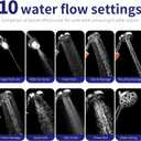 Magnetic Handheld Shower Head with Filter, High Pressure 10-Spray-Mode Detachable Shower Head with 60-Inch Hose, Powerful Hand Held Shower Head for Low Water Pressure (head,silver)