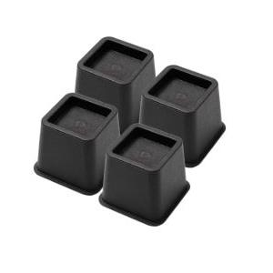 Ihomepark Bed Risers, Heavy Duty Square Furniture Frame Lift for Couch, Chair, Desk, Sofa and Bunk Bedpost, Set of 4