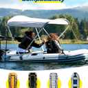 Bimini Tops for Boats Fit for Intex Excursion 5 & 4, Mariner 4 & 3, Seahawk 2, 3 & 4, and Challenger 3, 5'3" x 4'1 x 4'1", Gray, Boat Sun Umbrella Shade Canopy Cover 5-Year Replacement (Only Top)
