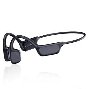 Bone Conduction Headphones, Bluetooth 6.0 Earbuds Secure Fit for Running and Fitness (Black)