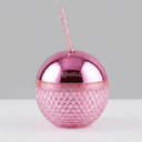 B•WELL Pink Disco Ball Tumbler Water Bottle