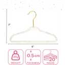 CONCEPTS 20 Pack Baby Hangers Kids Acrylic Non Slip Glitter Clothes Hangers for Toddler Infant Newborn Closet Organizer Small Hangers for Baby Clothes Pants Shirts Space Saving Nursery
