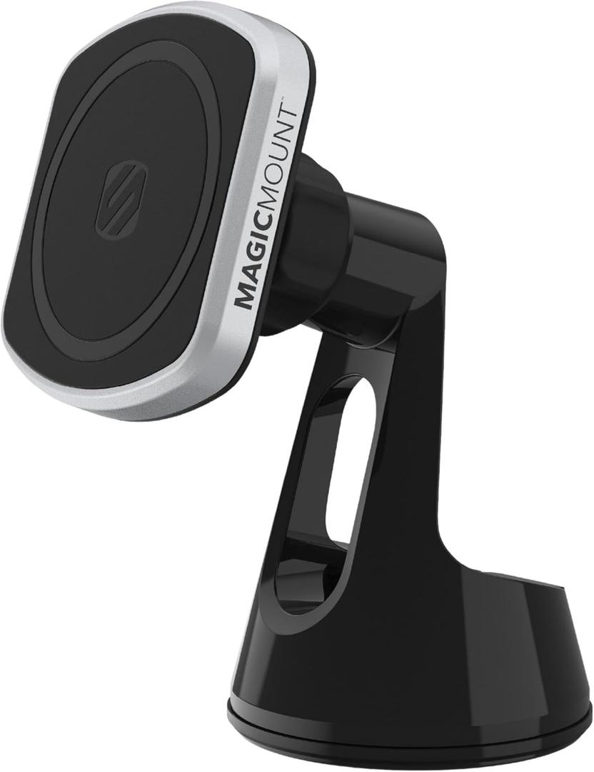 Scosche MP2WD-XTSP MagicMount Pro2 Magnetic Car Phone Holder - Ultimate Magnetic Car Mount for Windshield or Dashboard with Suction Cup - Compatible with MagSafe, iPhones, Galaxy, Pixel & Smartphones (1 Pack)