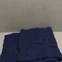 TREELY 100% Cotton Knitted Throw Blanket Couch Cover Blanket(50 x 60 Inches, Navy)