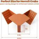 Hermit Crab Cave Hideout with Climbing Ramp | 3-in-1 Underground Tunnel & Climbing Toy for Hermit Crab Tanks | Safe Reptile & Amphibian Habitat Decorations