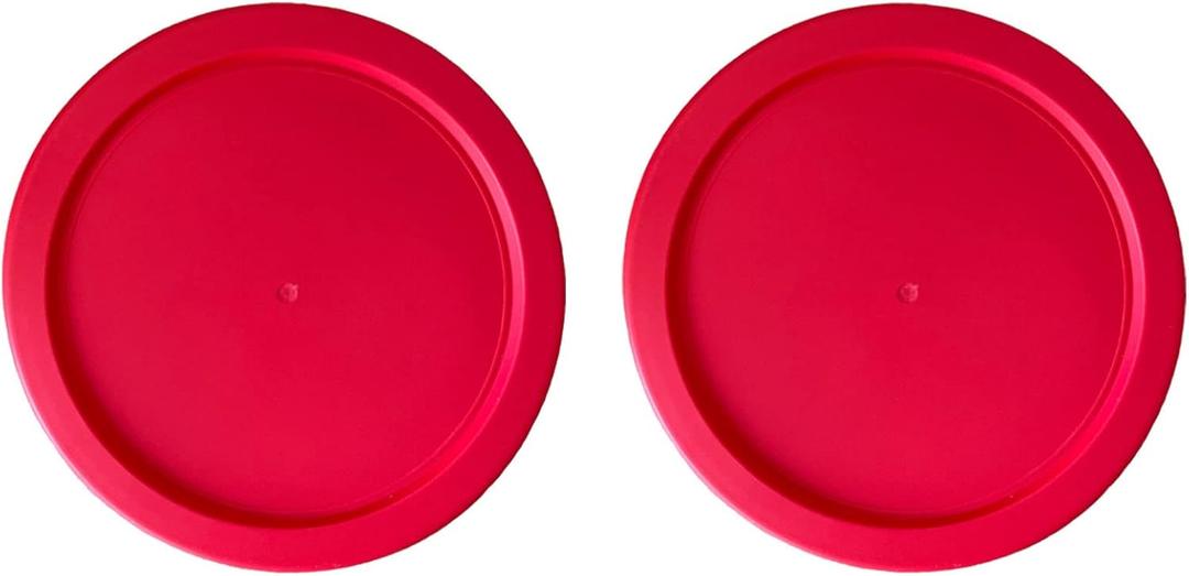 Replacement Lids fits Pyrex 2-Cup Glass Food Storage Container Bowls, 5-Inch Plastic Round Lids Covers for Pyrex 7200-PC, Airtight & Leakproof (2-Pack, Red)